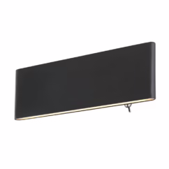 Globo Design wandlamp Siegfried S zwart met schakelaar 41751-8B