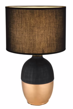 Globo Gouden tafellamp Valentino met zwart 21627B