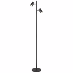 Globo Grijze vloerlamp James dubbel 57918S