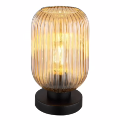 Globo Ronde tafellamp Normy amber glas Ø 14cm 15469TA
