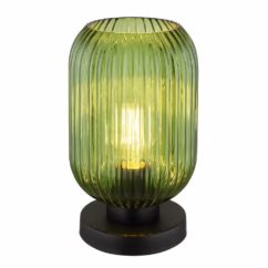 Globo Ronde tafellamp Normy groen glas Ø 14cm 15469TG
