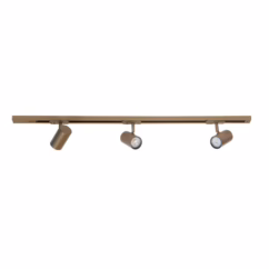 Highlight 1-fase railset 100cm Cilinder goud met 3 spots S7010.32