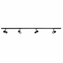 Highlight 1-fase railset 150cm Cilinder zwart met 4 spots S7011.01