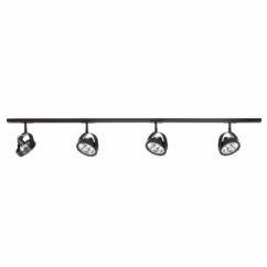 Highlight 1-fase railset 150cm Malta zwart met 4 spots S7004.01
