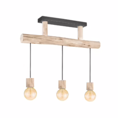 Home Sweet Home Hanglamp Billy Zwart Hout 3xe27