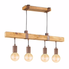 Home Sweet Home Hanglamp Denton Hout Roest 4xe27