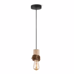 Home Sweet Home Hanglamp Furdy Hout Bont ⌀10cm E27