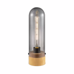 Home Sweet Home Tafellamp Capri M Hout Glas E27