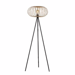 Just Light Tripod vloerlamp Racoon hout 11415-79