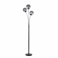 Just Light Zwarte vloerlamp Big Widow 3-lichts 14603-18