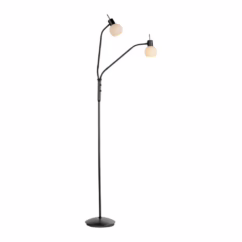 Just Light Zwarte vloerlamp Loki 2-lichts 12158-18