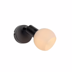 Just Light Zwarte wandlamp Loki 1-lichts 12150-18