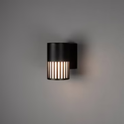 KonstSmide Design wandlamp Pistoia zwart met wit glas 7357-752