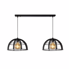 Lucide Hanglamp Dikra Zwart 2xe27