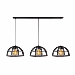 Lucide Hanglamp Dikra - Zwart - 3xe27