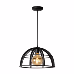 Lucide Hanglamp Dikra - Zwart - 40cm - E27