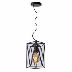 Lucide Hanglamp Fern 1 Zwart E27
