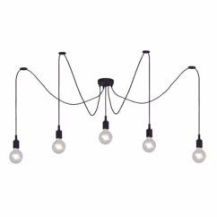 Lucide Hanglamp Fix Multiple Zwart 5xe27
