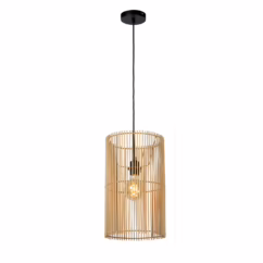Lucide Hanglamp Jantine Licht Hout ⌀26cm E27