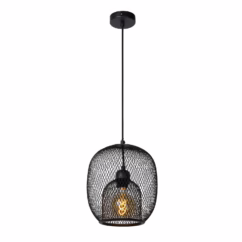 Lucide Hanglamp Jerrel Zwart ⌀25cm E27