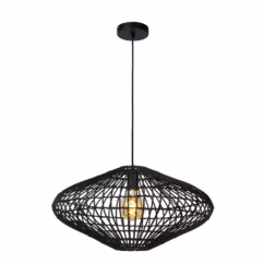 Lucide Hanglamp Magali Zwart ⌀56cm E27