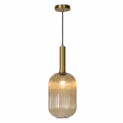 Lucide Hanglamp Maloto Amber ⌀20cm E27