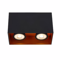 Lucide Plafondlamp Bido Zwart 2xgu10