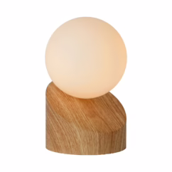 Lucide Tafellamp Len Licht Hout ⌀10cm G9 33w