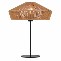 Lucide Tafellamp Yunkai Zwart Hout ⌀40cm E27