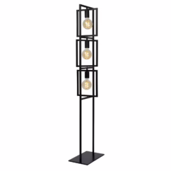 Lucide Vloerlamp Luuk Zwart 3xe27