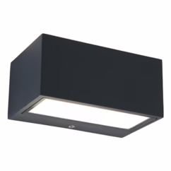 Lutec Buiten Wandlamp Gemini Antraciet 9w