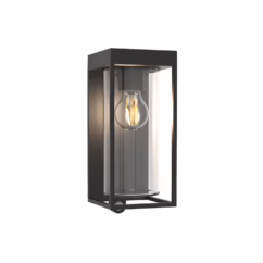 Lutec Solar Wandlamp Flair Matzwart E27 2w Met Sensor