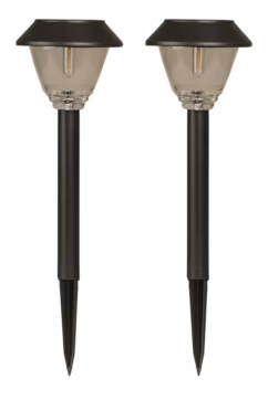 Luxform Set van 2 prikspots Kodiak zwart solar LWE39207