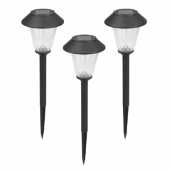 Luxform Set van 3 prikspots St. Tropez zwart solar LWE28309