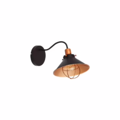 Lyora Landelijke wandlamp Garret bruin met koper 6442