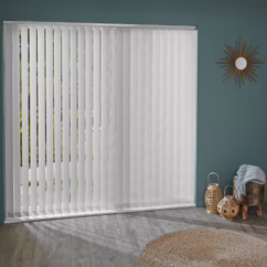 Madeco 3051 Verticale Lamellen 5 Stuks Wit 8,9 X 260 Cm + Rail 250 Cm