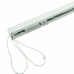 Madeco Rail Voor Verticale Lamellen 89mm Opening Zijkant Wit 240cm