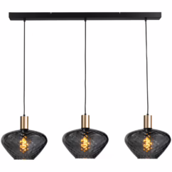 Masterlight 3-lichts hanglamp - goud - Porto met Blossom clear glazen 2711-05-02-100-3-8