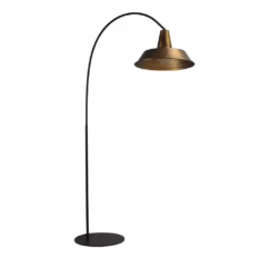 Masterlight Retro vloerlamp Industria 186 zwart met bronsbruin 1547-05-10-10