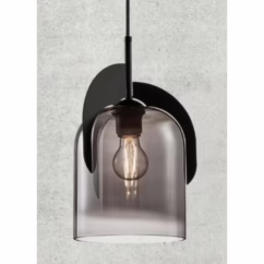 Nordlux Hanglamp Boshi Gerookt Glas ⌀19cm E27