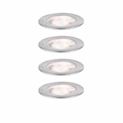 Paulmann Outdoor Link & Light Grondspots Zilver Set 0,5w 4 Stuks