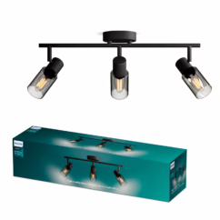 Philips Opbouwspot Palms Zwart 3xe14