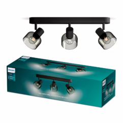Philips Opbouwspot Sleet Zwart 3xe14