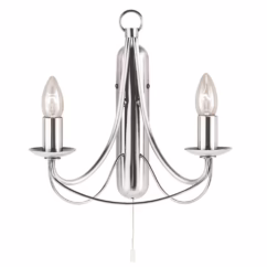 Searchlight Antiek zilveren wandlamp Maypole 6342-2SS