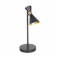 Steinhauer Design tafellamp Preto zwart met goud 4111ZW