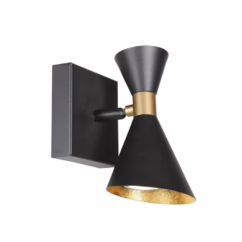 Steinhauer Design wandlamp Preto zwart met goud 4109ZW