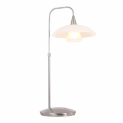 Steinhauer Moderne tafellamp Tallerken metaalgrijs 2657ST