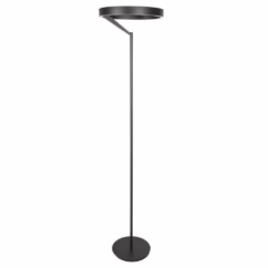 Steinhauer Moderne vloerlamp Mykty zwart Ø 40cm 4201ZW