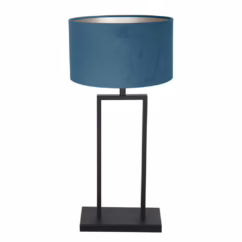 Steinhauer Tafellamp 55cm Stang met blauwe kap 3863ZW