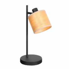 Steinhauer Tafellamp Bambus zwart met bamboe 3669ZW